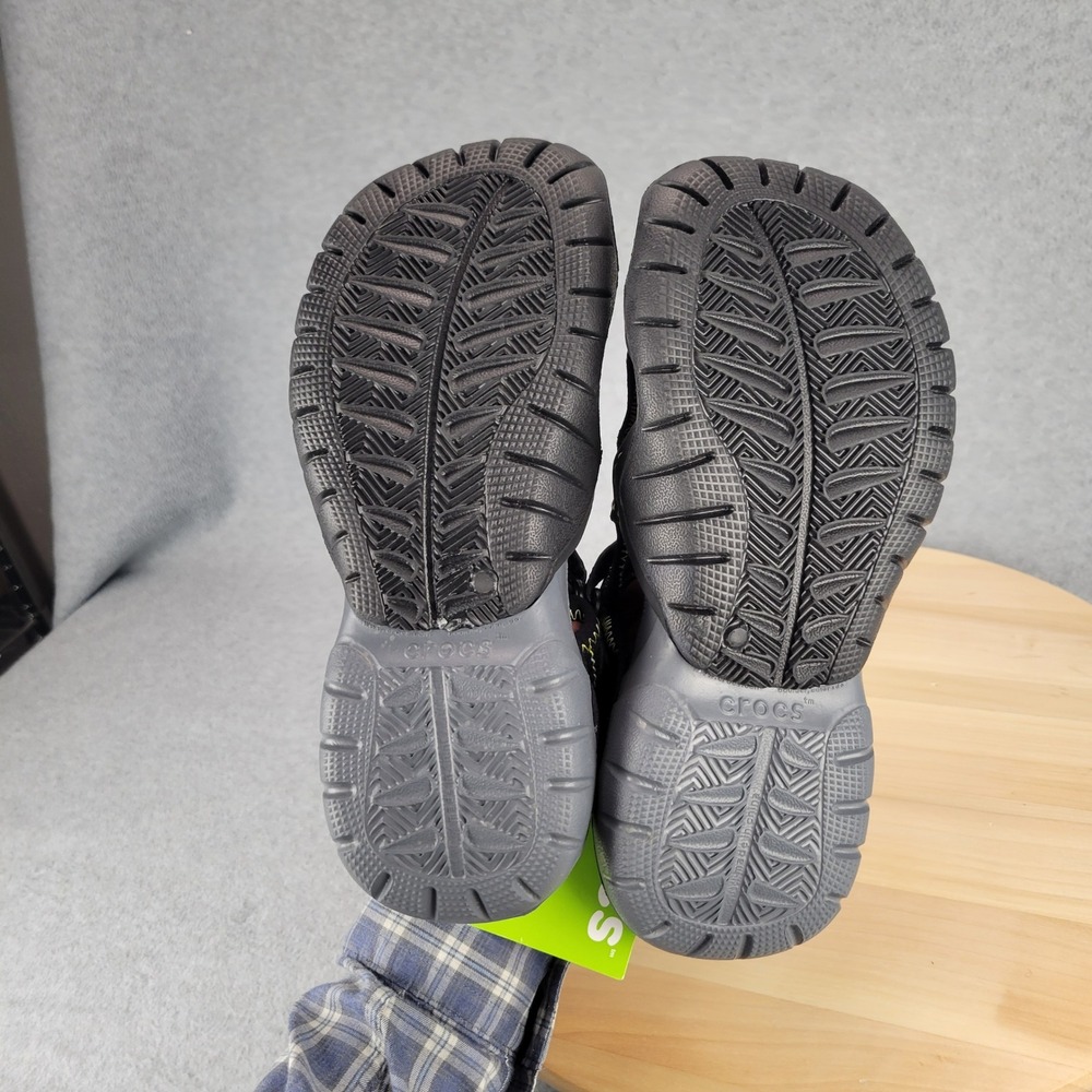 Crocs Swiftwater Mesh Deck Sandals Mens Black Water Shoes Size 7 NEW - Picture 8 of 11